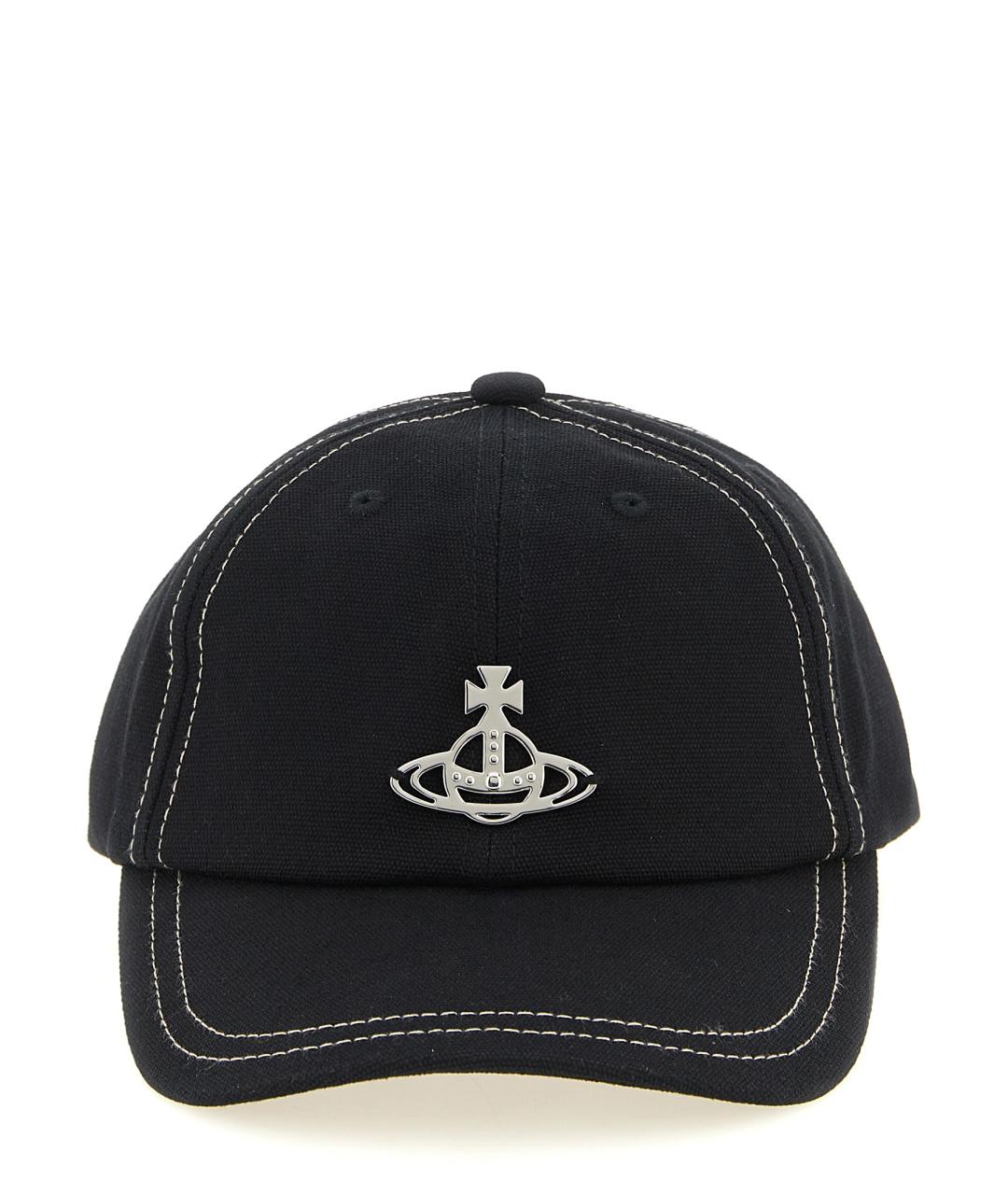 VIVIENNE WESTWOOD Черная хлопковая кепка, фото 1