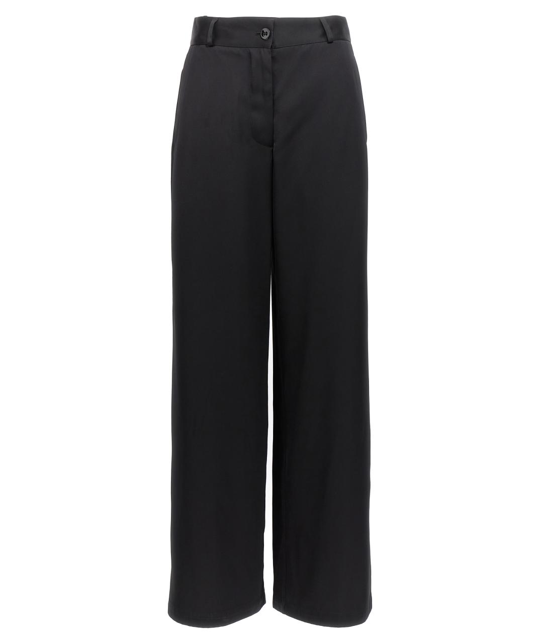 JIL SANDER Черные вискозные брюки широкие, фото 1