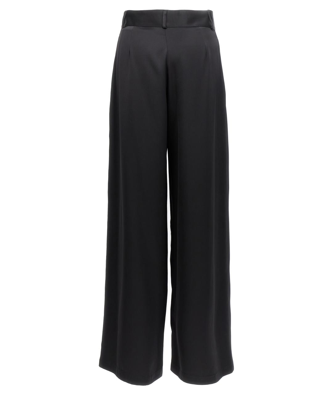 JIL SANDER Черные вискозные брюки широкие, фото 2