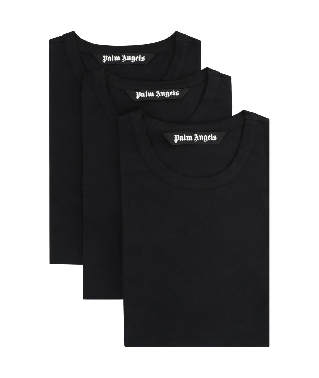 PALM ANGELS Черная хлопковая футболка, фото 2