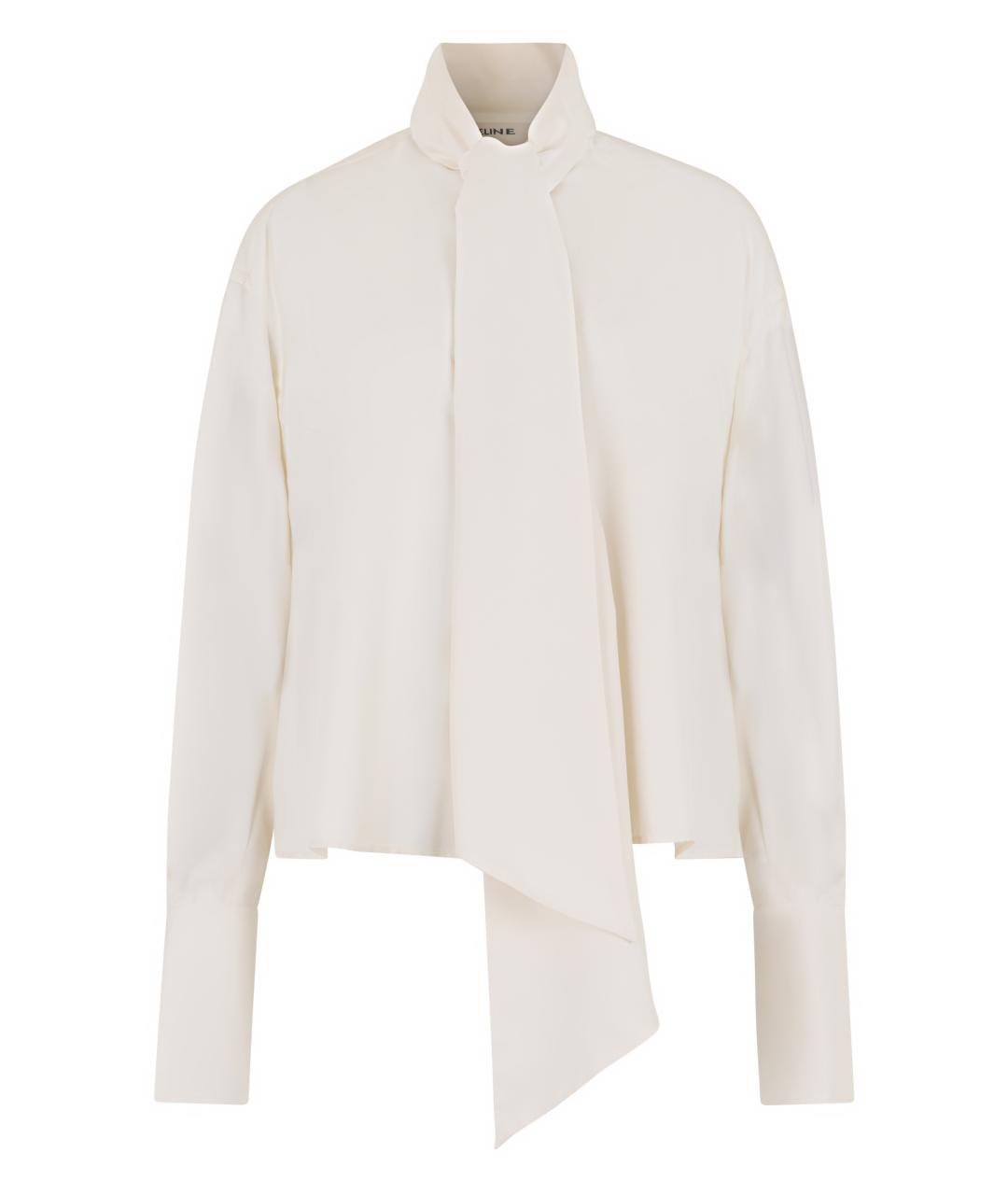 CELINE Бежевая шелковая блузы, фото 1