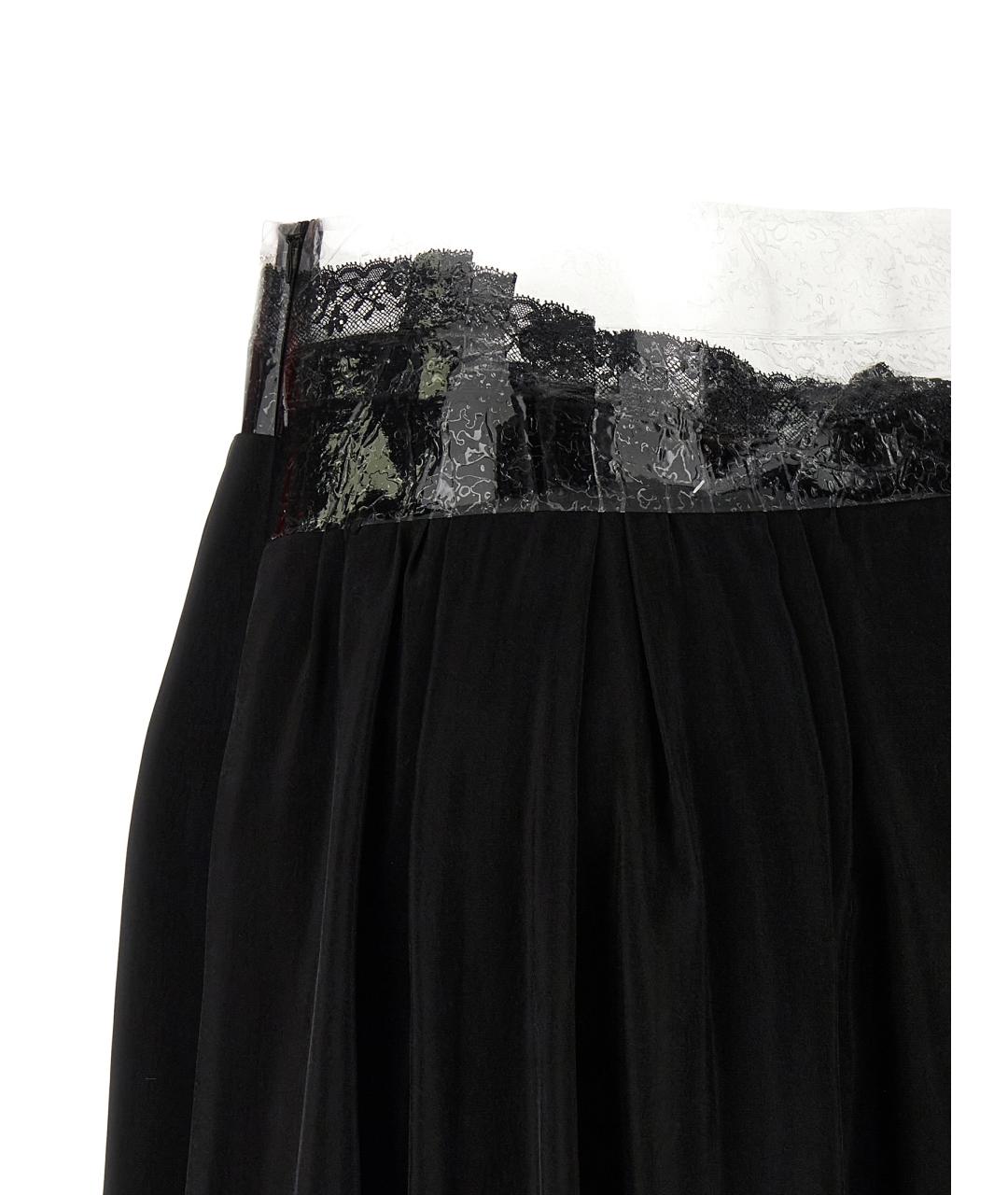 MAISON MARGIELA Черная вискозная юбка макси, фото 4