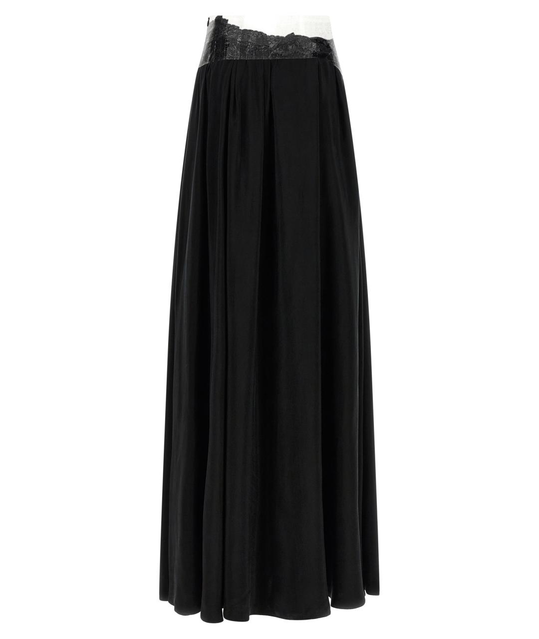 MAISON MARGIELA Черная вискозная юбка макси, фото 2