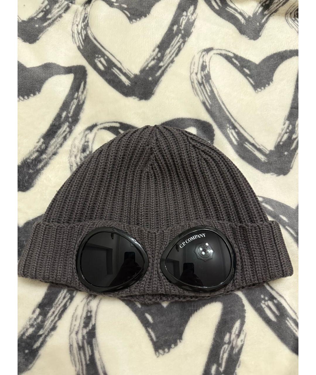 CP COMPANY Антрацитовая шерстяная шапка, фото 6