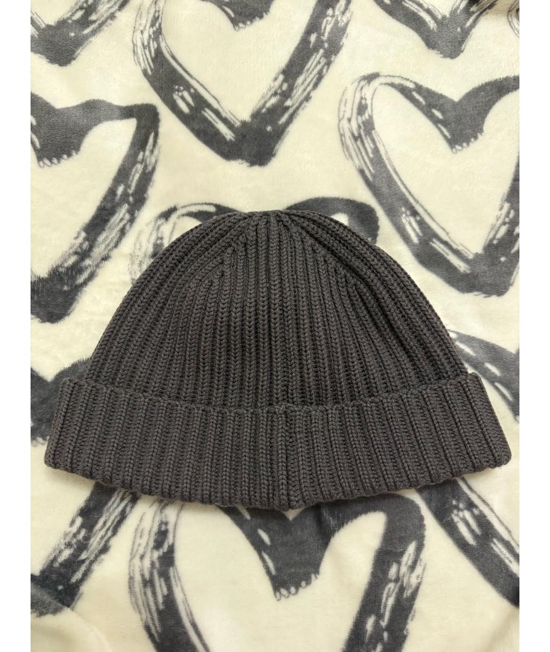 CP COMPANY Антрацитовая шерстяная шапка, фото 2