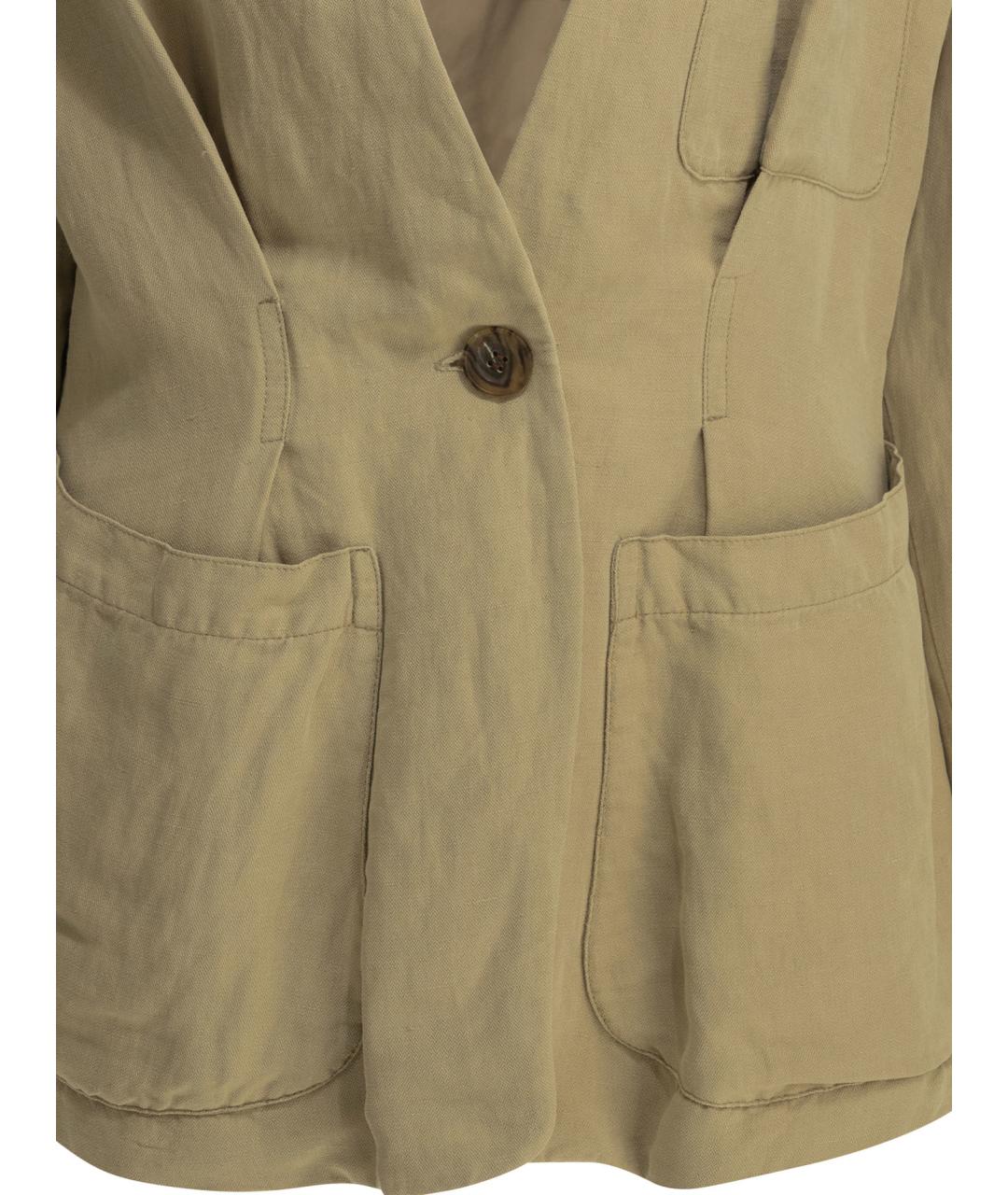 ISABEL MARANT Бежевый льняной жакет/пиджак, фото 4