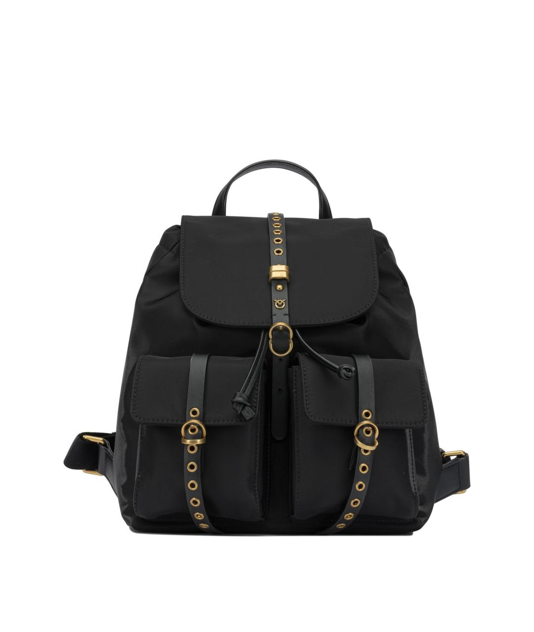 PINKO Черный синтетический рюкзак, фото 1