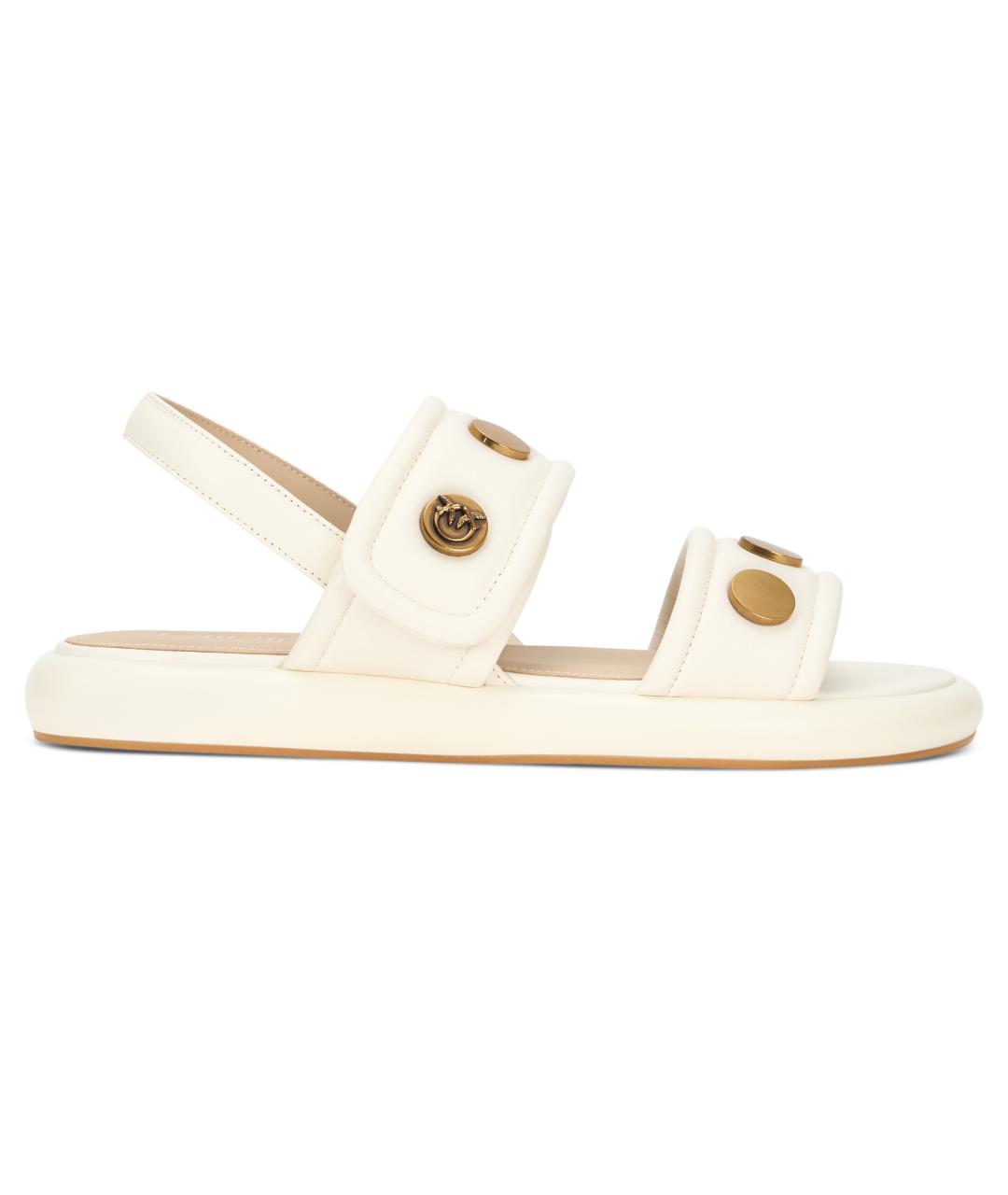 PINKO Белые кожаные сандалии, фото 2
