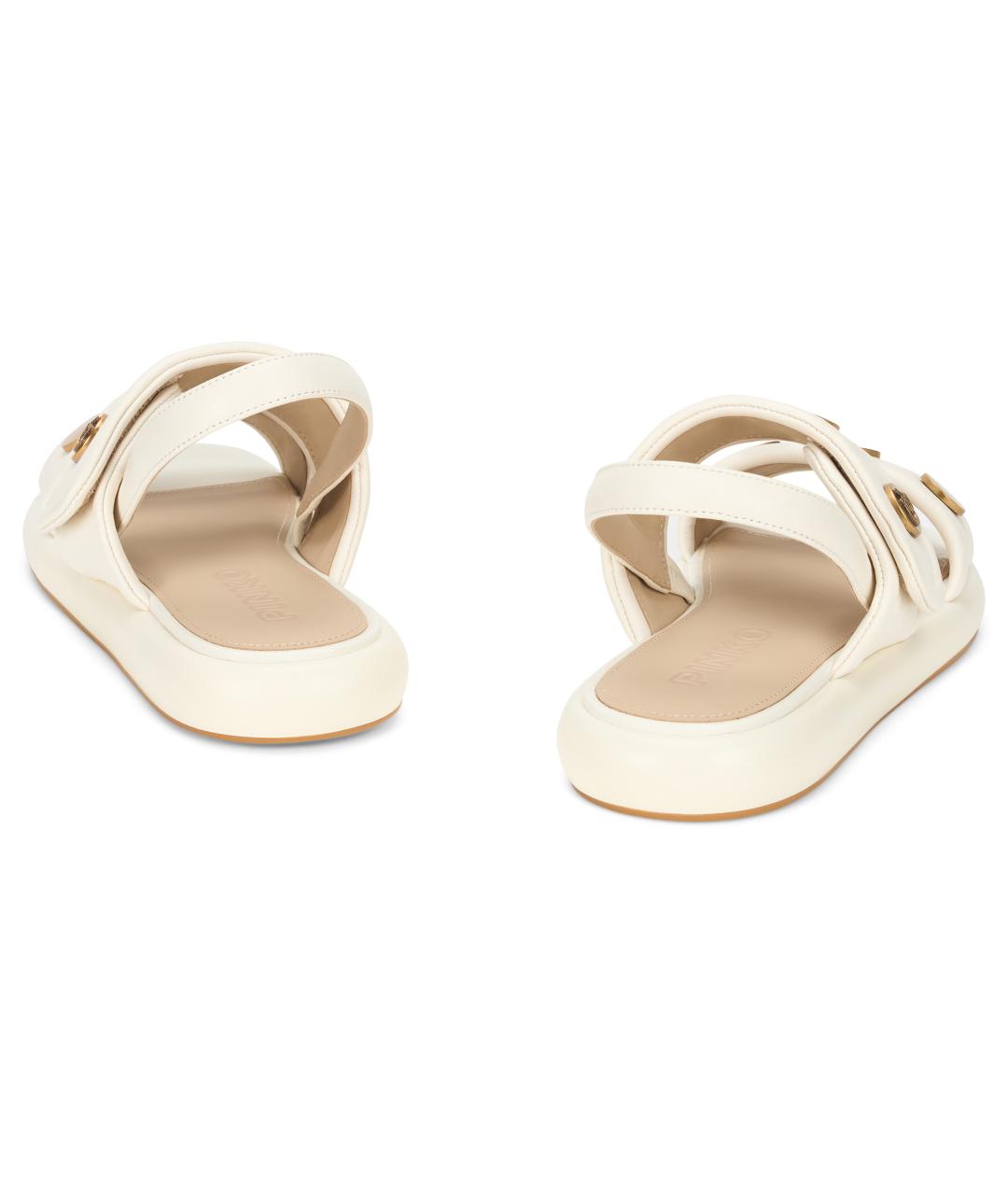 PINKO Белые кожаные сандалии, фото 4