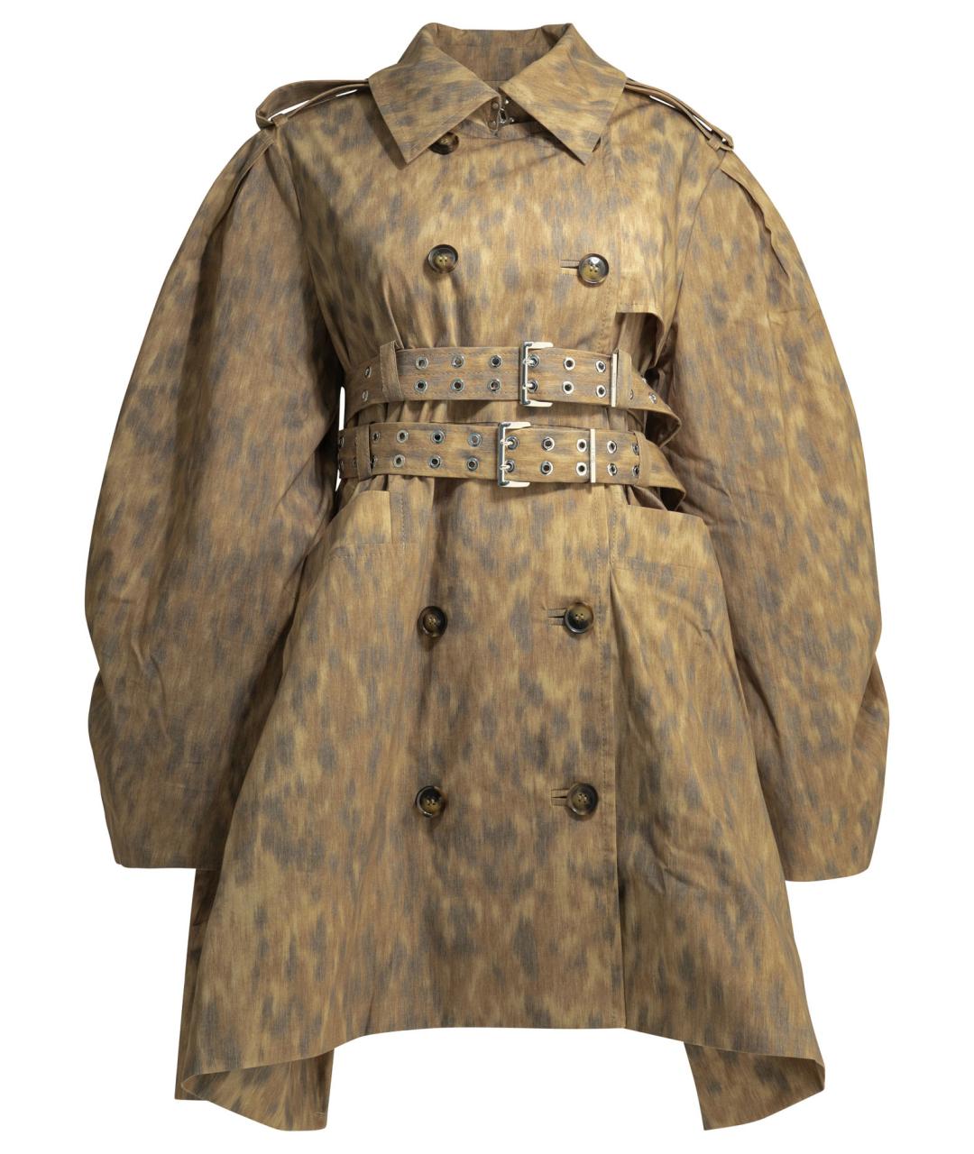 GANNI Бежевый хлопковый тренч/плащ, фото 1