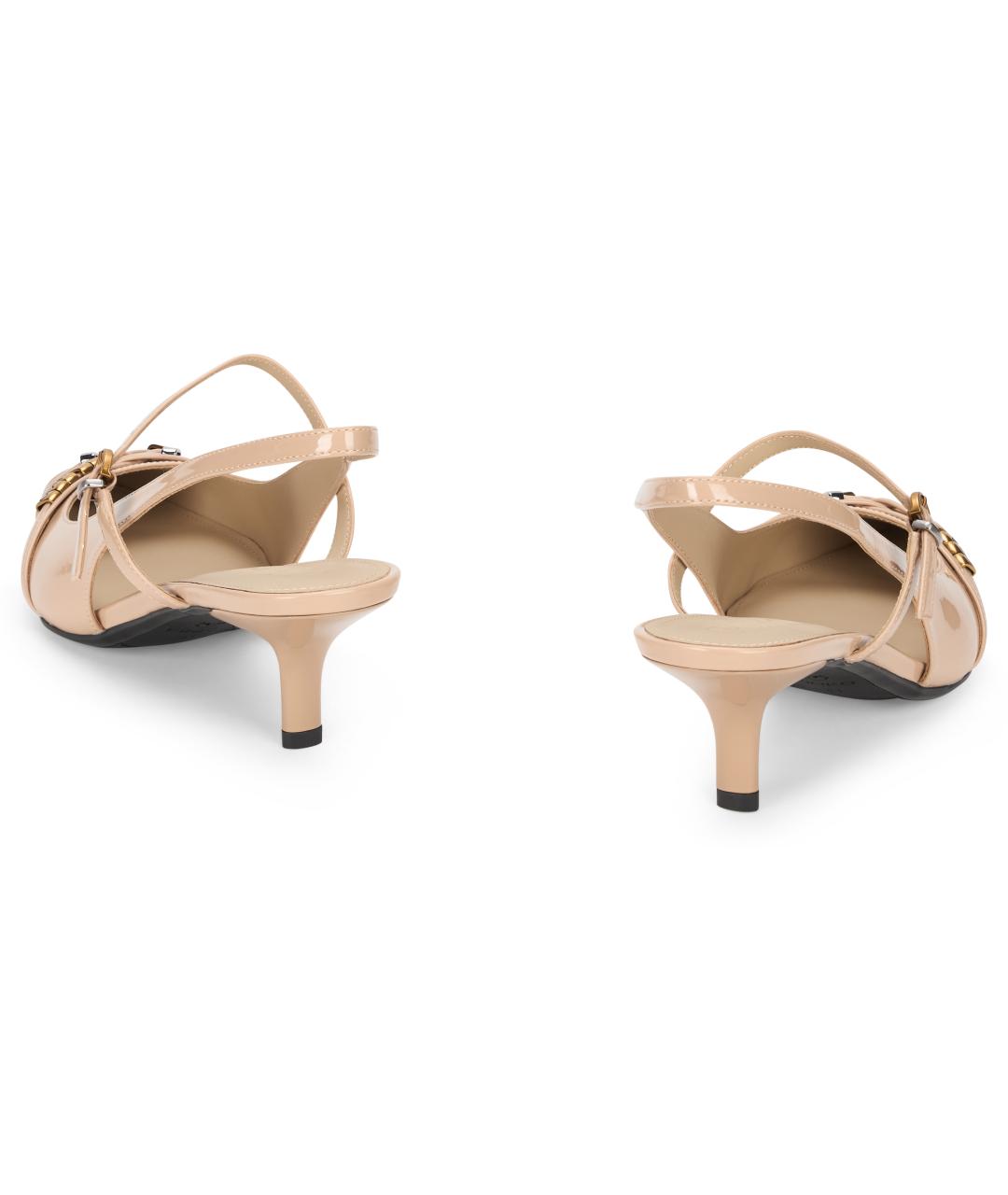 PINKO Бежевые кожаные туфли, фото 4