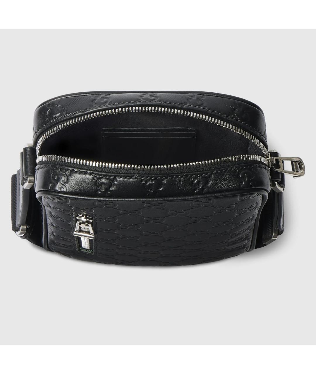 GUCCI Черная кожаная сумка на плечо, фото 5