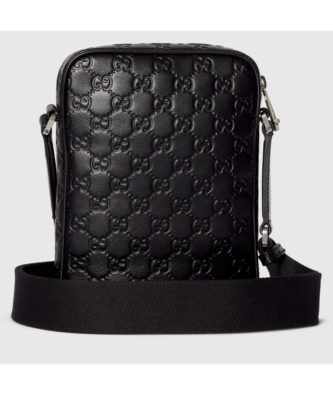 GUCCI Черная кожаная сумка на плечо, фото 4