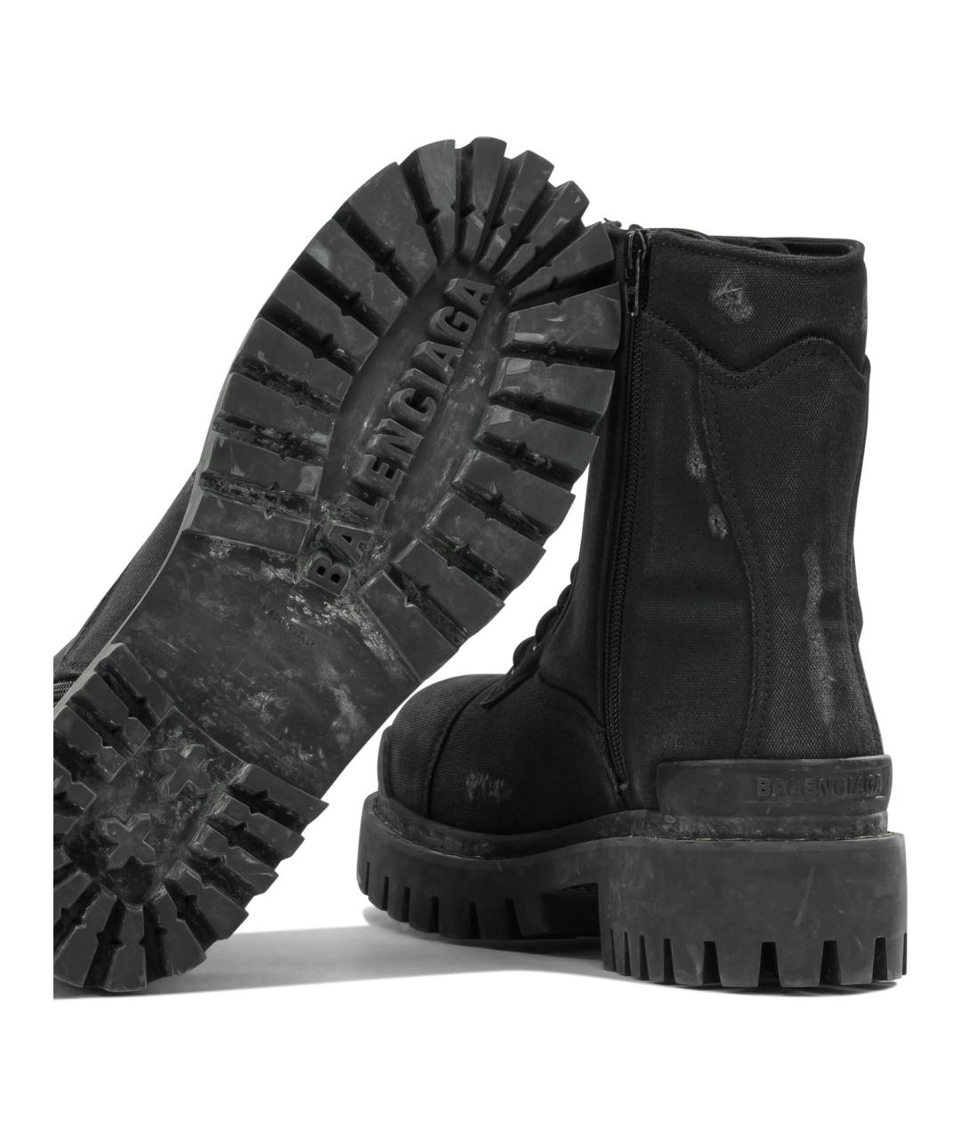 BALENCIAGA Черные текстильные высокие ботинки, фото 5
