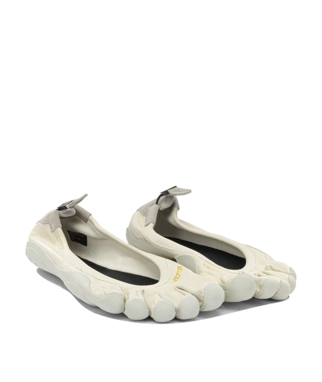 VIBRAM Белые кожаные низкие кроссовки / кеды, фото 2