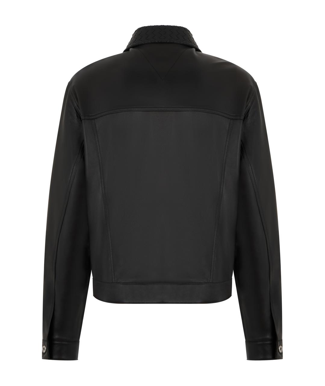 BOTTEGA VENETA Черная кожаная куртка, фото 2