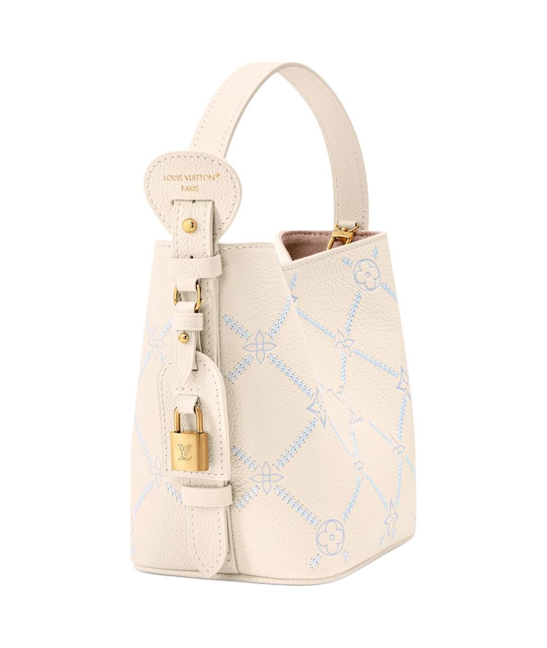 LOUIS VUITTON Бежевая кожаная сумка через плечо, фото 2