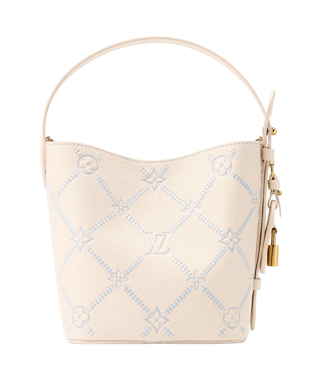 LOUIS VUITTON Бежевая кожаная сумка через плечо, фото 1