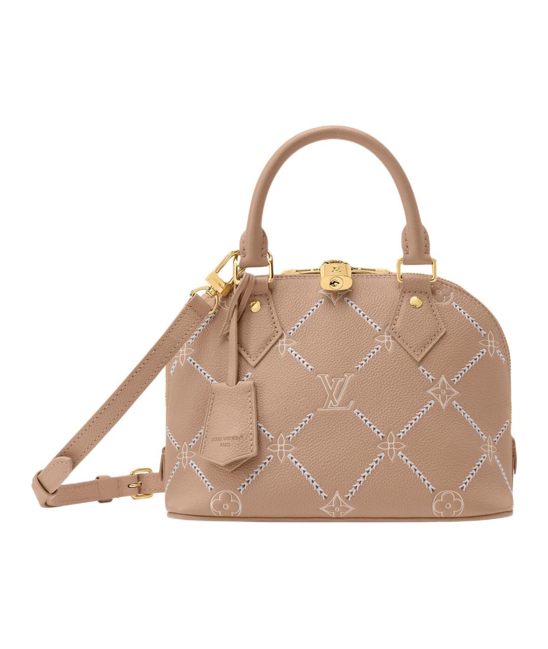 LOUIS VUITTON Бежевая кожаная сумка через плечо, фото 1