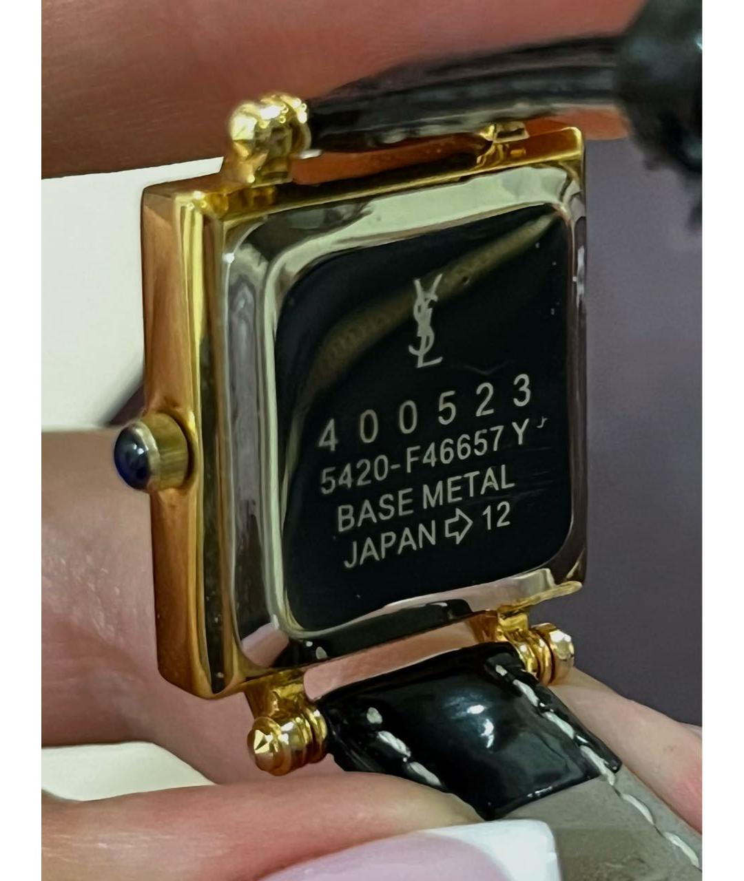 SAINT LAURENT Золотые металлические часы, фото 2
