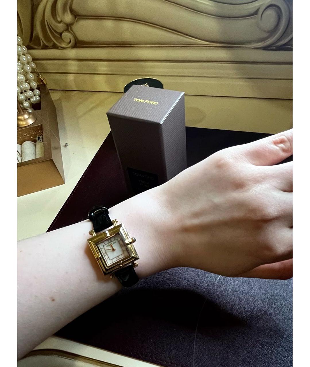 SAINT LAURENT Золотые металлические часы, фото 6