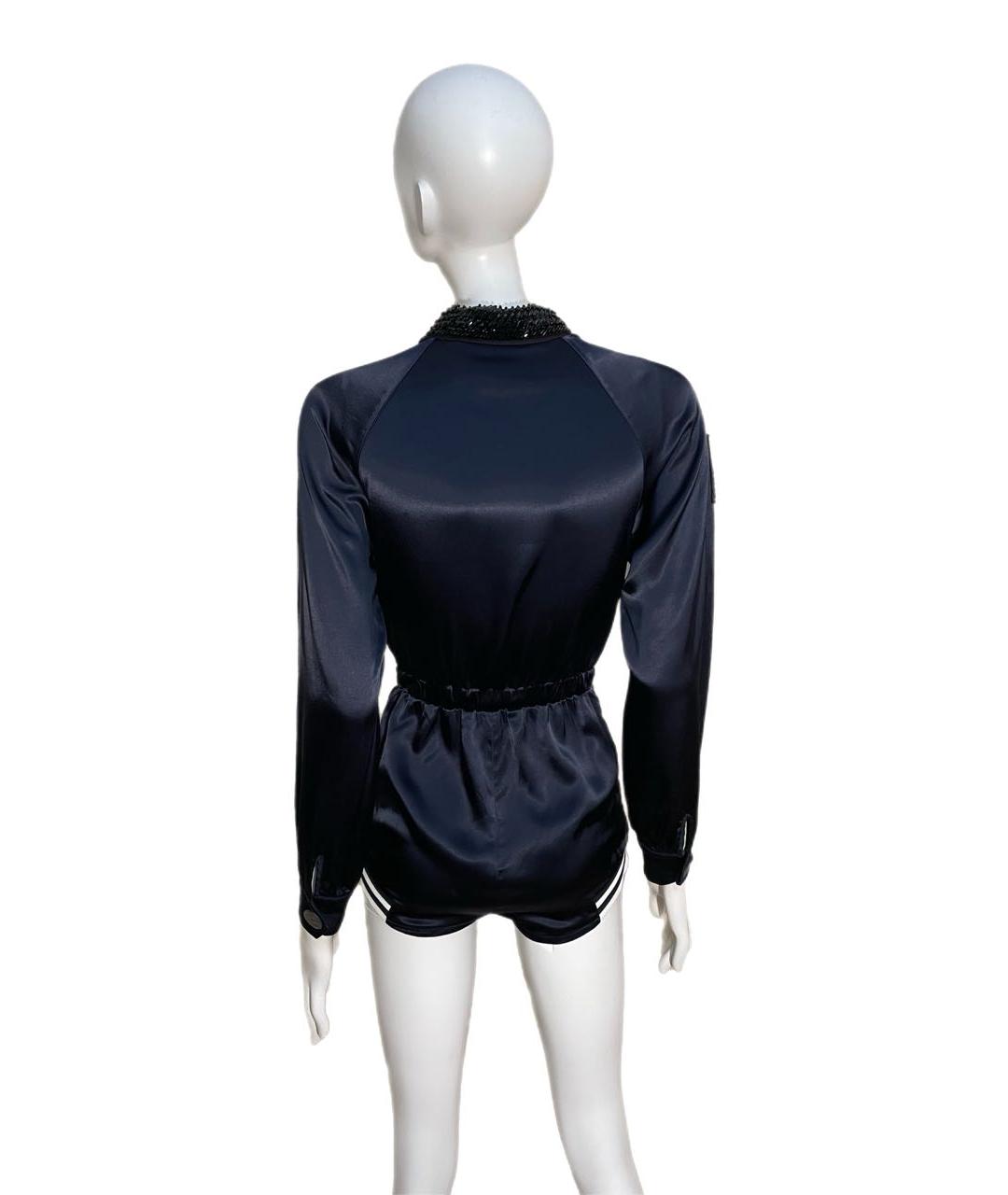 MIU MIU Темно-синий вискозный комбинезон, фото 8