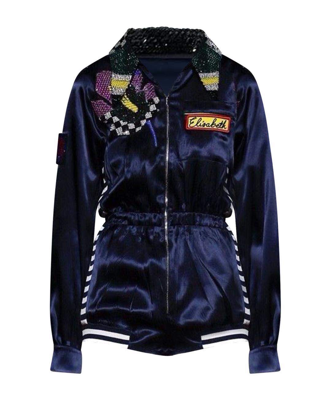 MIU MIU Темно-синий вискозный комбинезон, фото 1