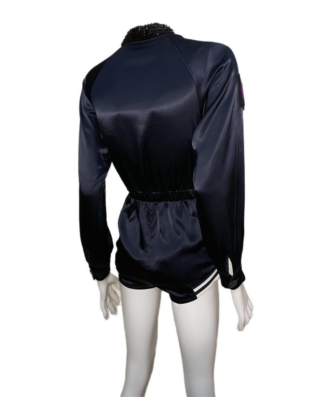 MIU MIU Темно-синий вискозный комбинезон, фото 7