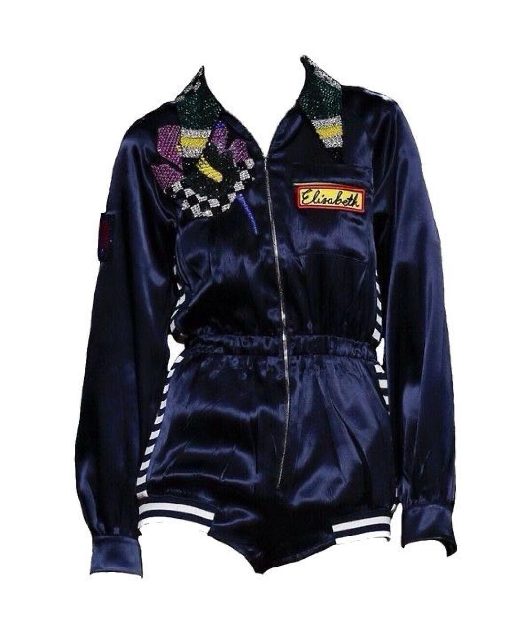 MIU MIU Темно-синий вискозный комбинезон, фото 9