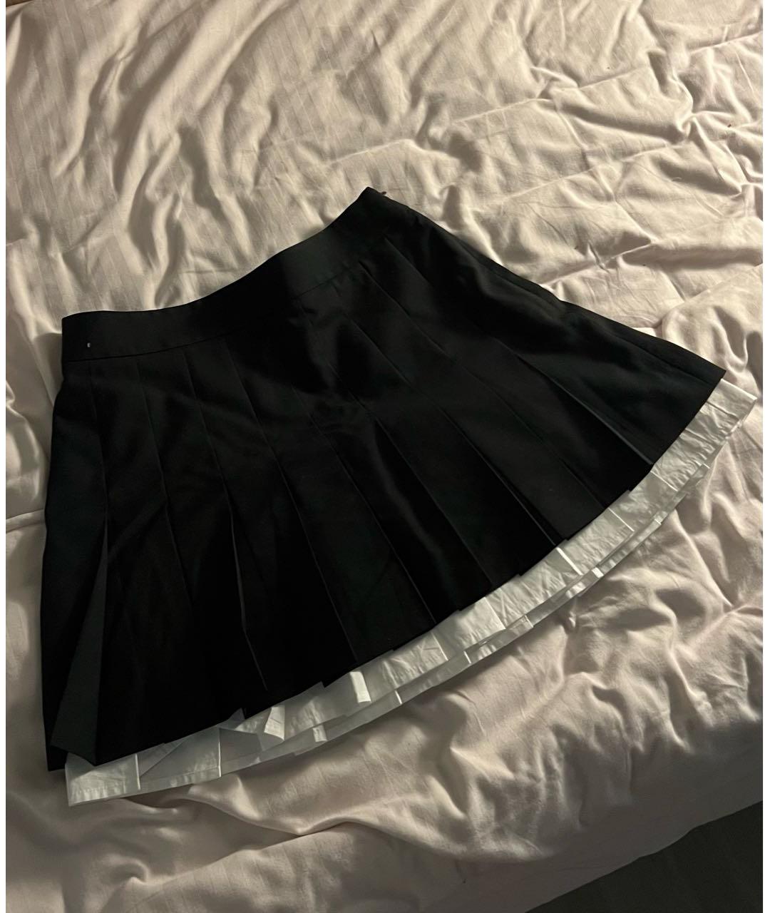 JUUN.J Черная шерстяная юбка мини, фото 4