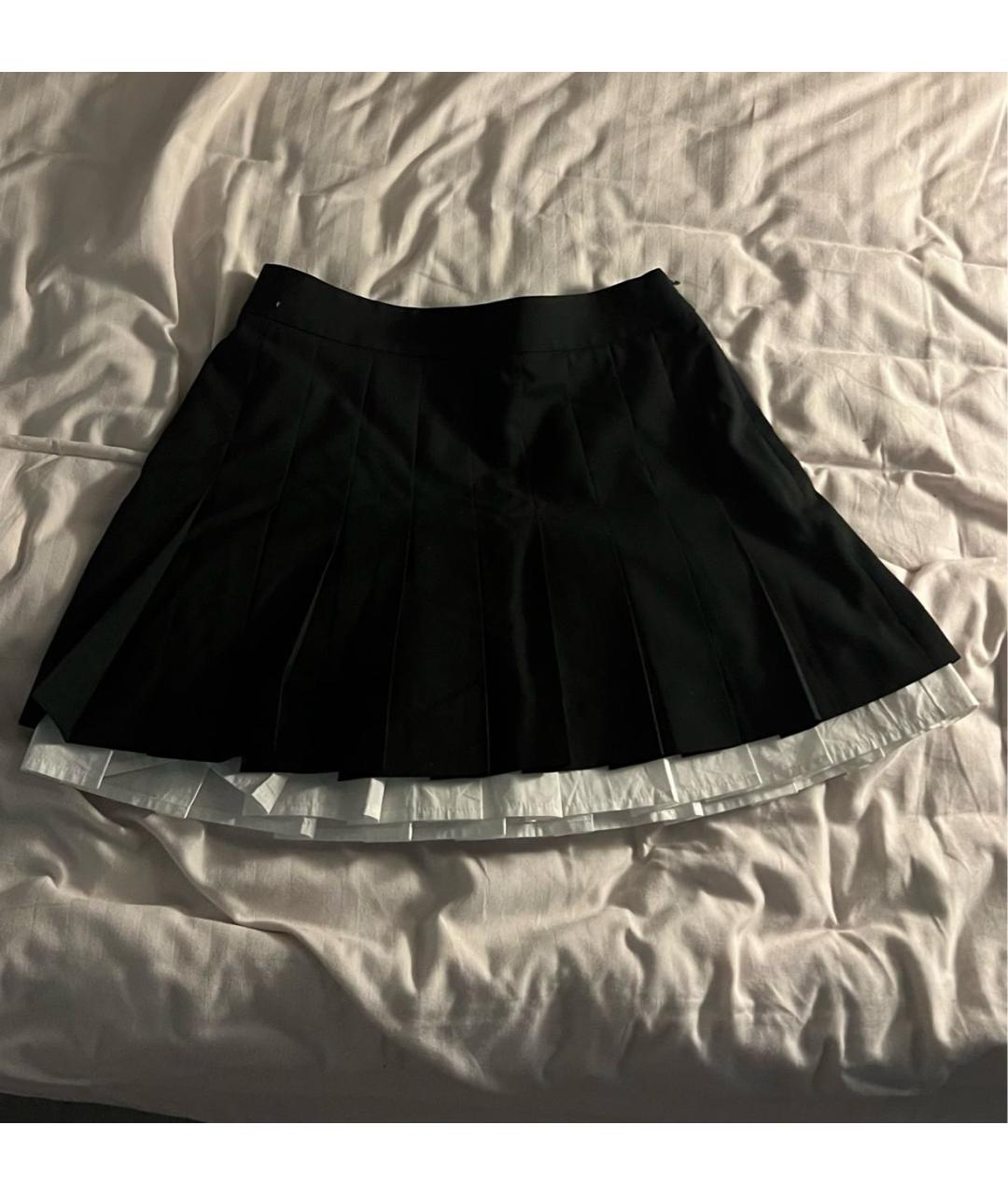 JUUN.J Черная шерстяная юбка мини, фото 5