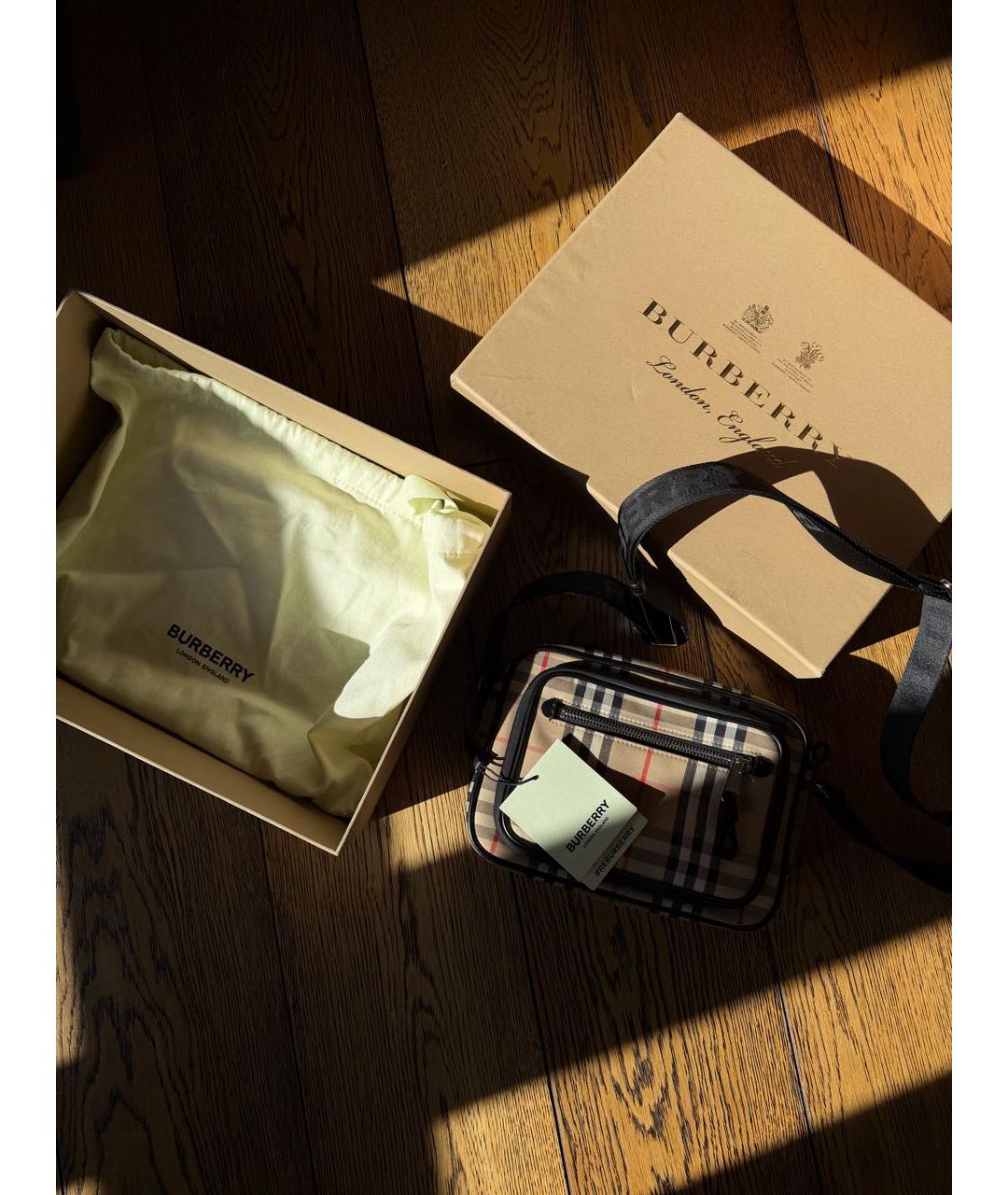 BURBERRY Мульти тканевая барсетка, фото 5