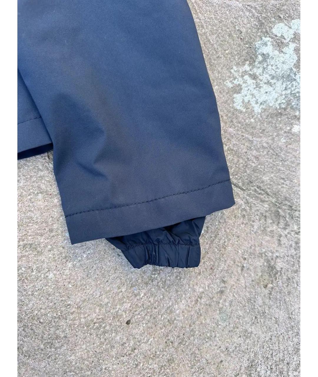 PRADA Темно-синяя полиэстеровая куртка, фото 6