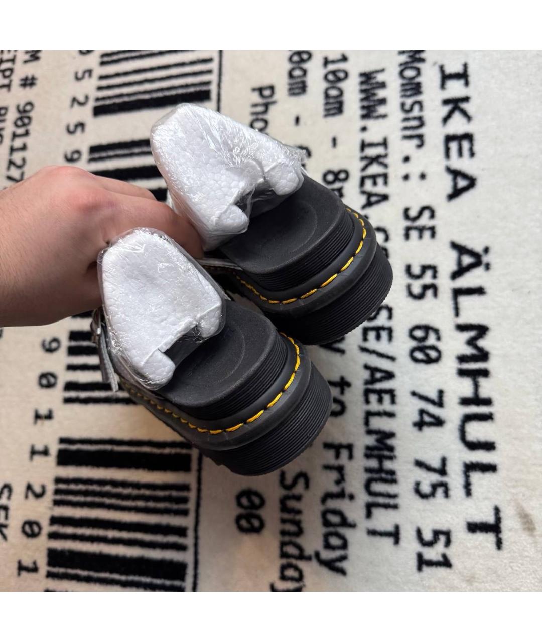 DR. MARTENS Белые кожаные шлепанцы, фото 4