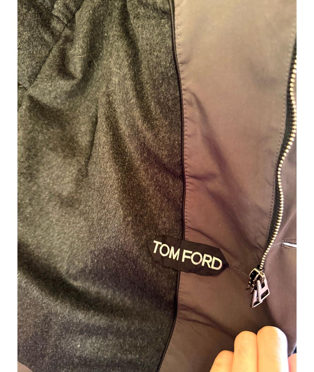 TOM FORD Серый кашемировый пуховик, фото 4