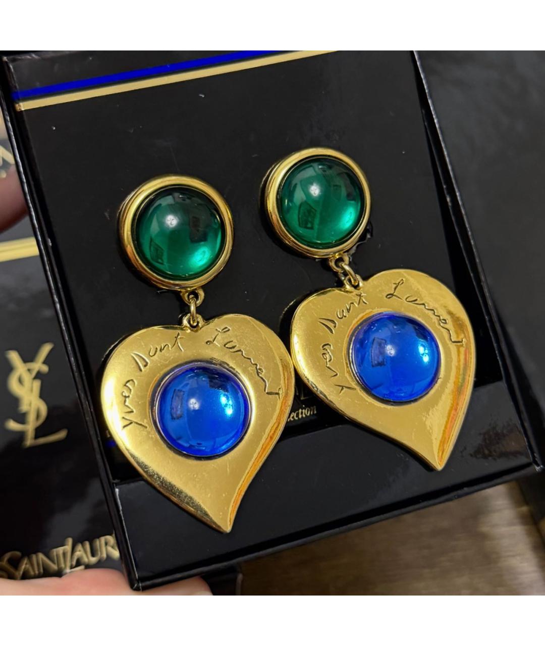 SAINT LAURENT Мульти позолоченные клипсы, фото 5