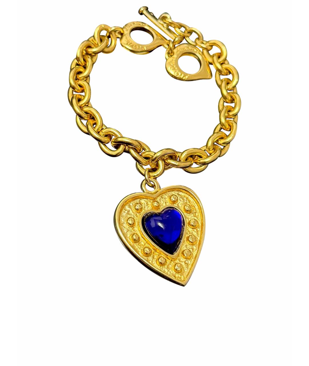 SAINT LAURENT Золотой позолоченный браслет, фото 1