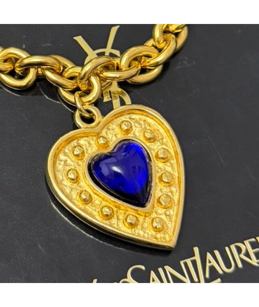 SAINT LAURENT Золотой позолоченный браслет, фото 4