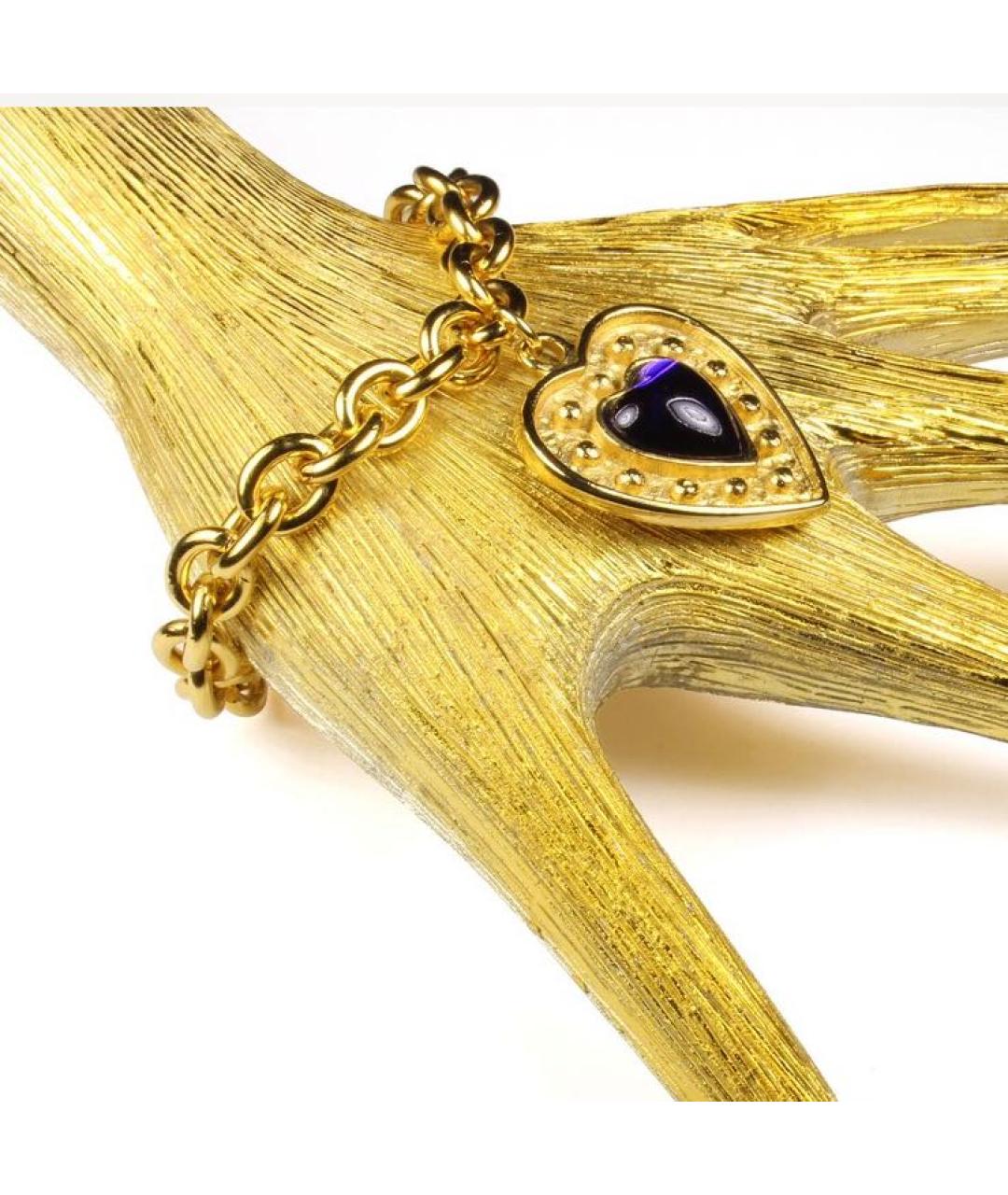 SAINT LAURENT Золотой позолоченный браслет, фото 3