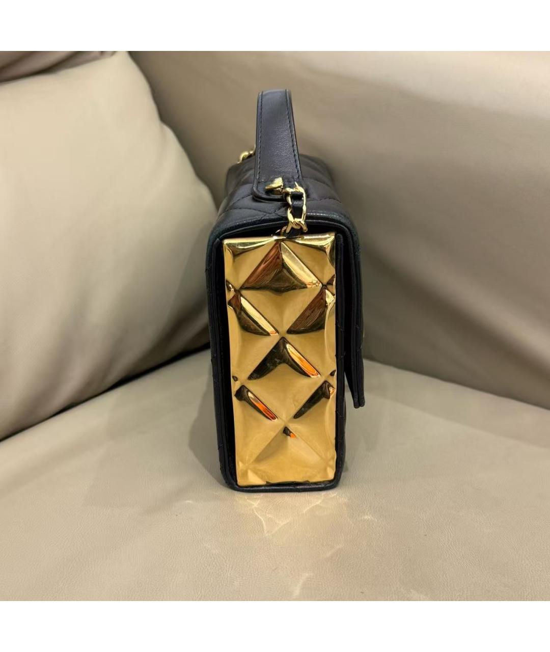 CHANEL Черная кожаная сумка через плечо, фото 5