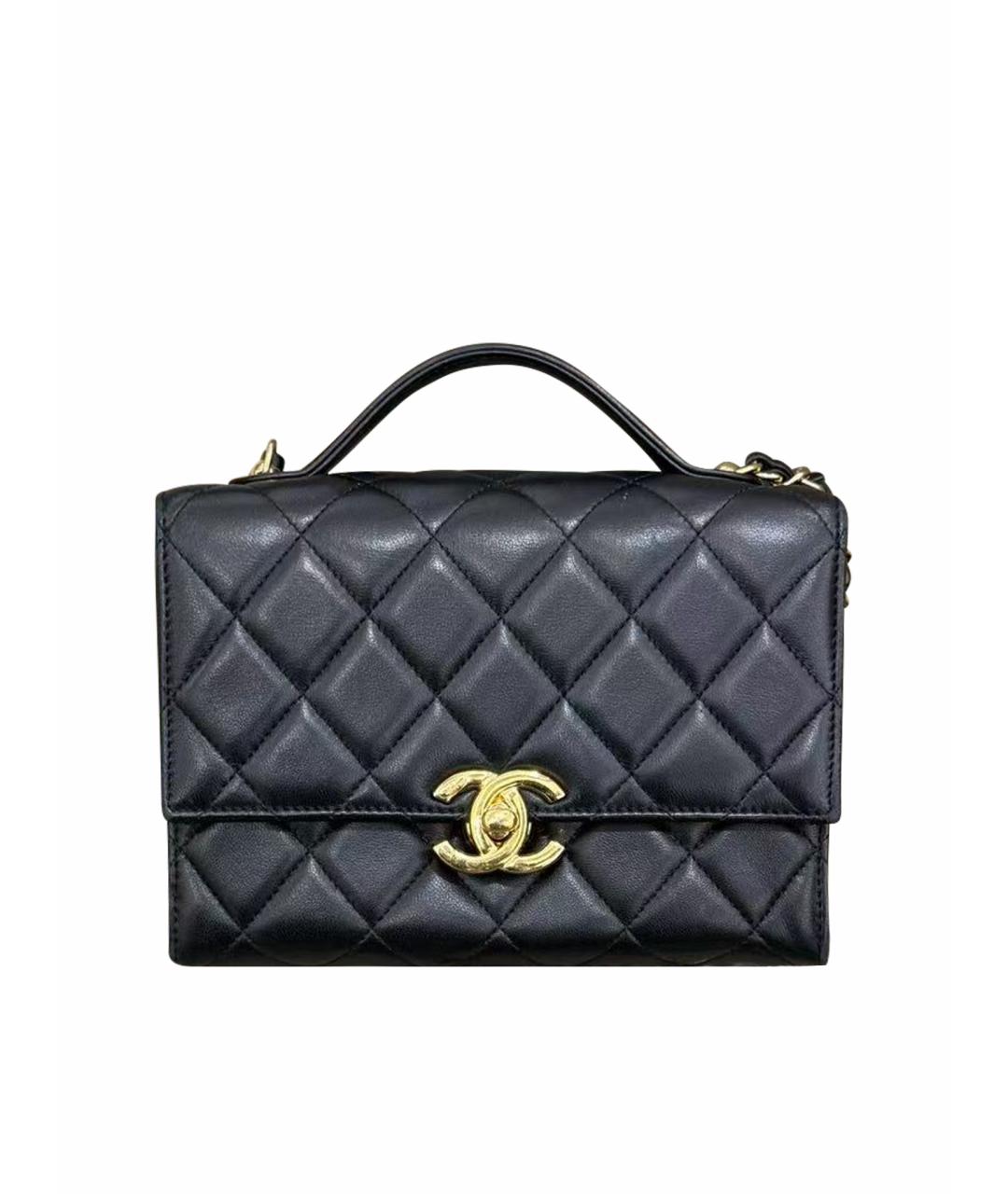 CHANEL Черная кожаная сумка через плечо, фото 1