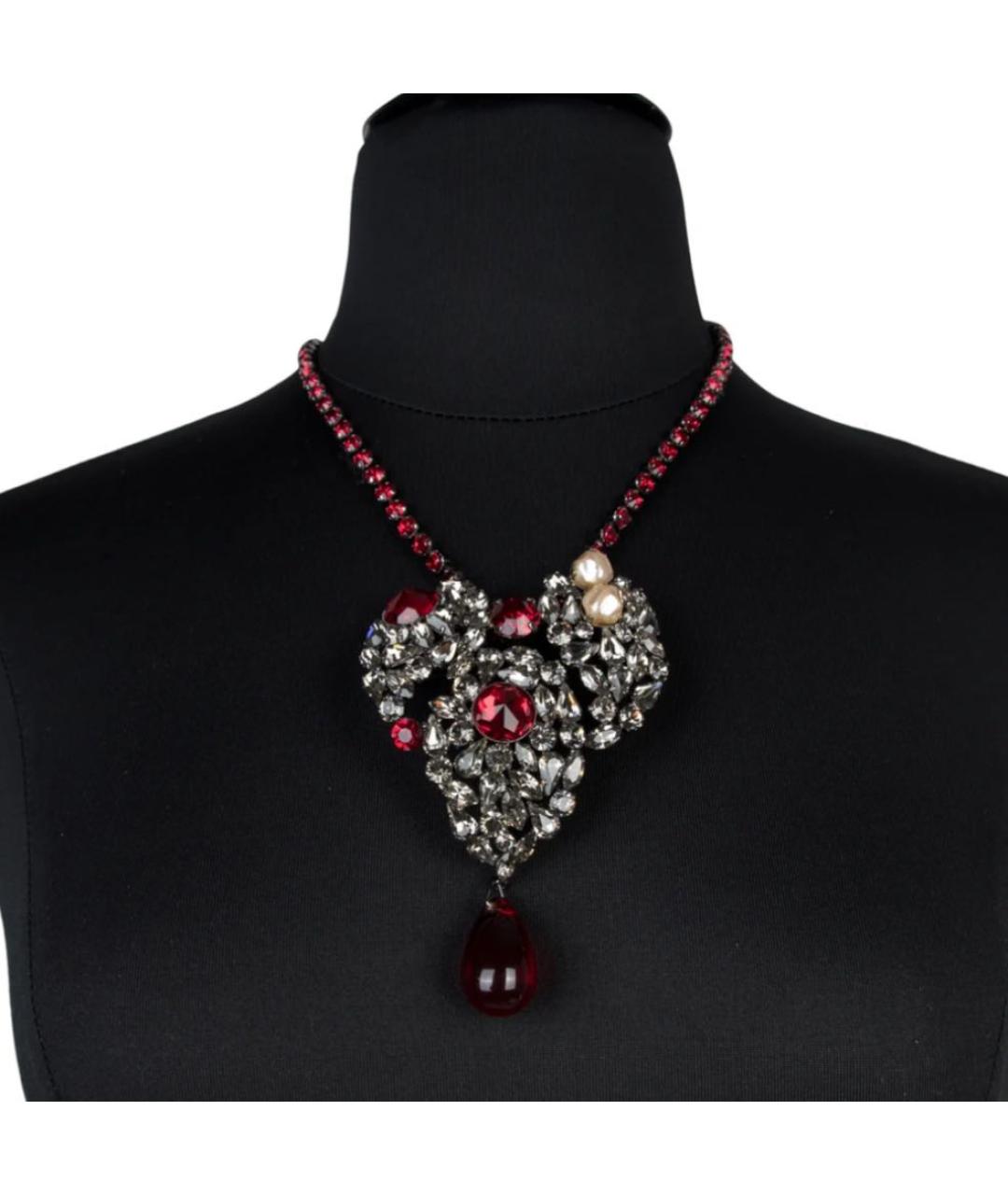 SAINT LAURENT Бордовое колье, фото 5
