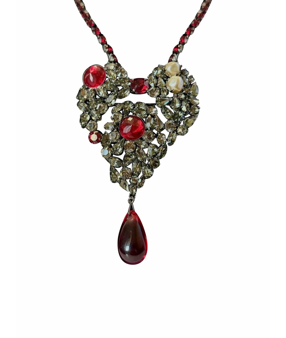 SAINT LAURENT Бордовое колье, фото 1