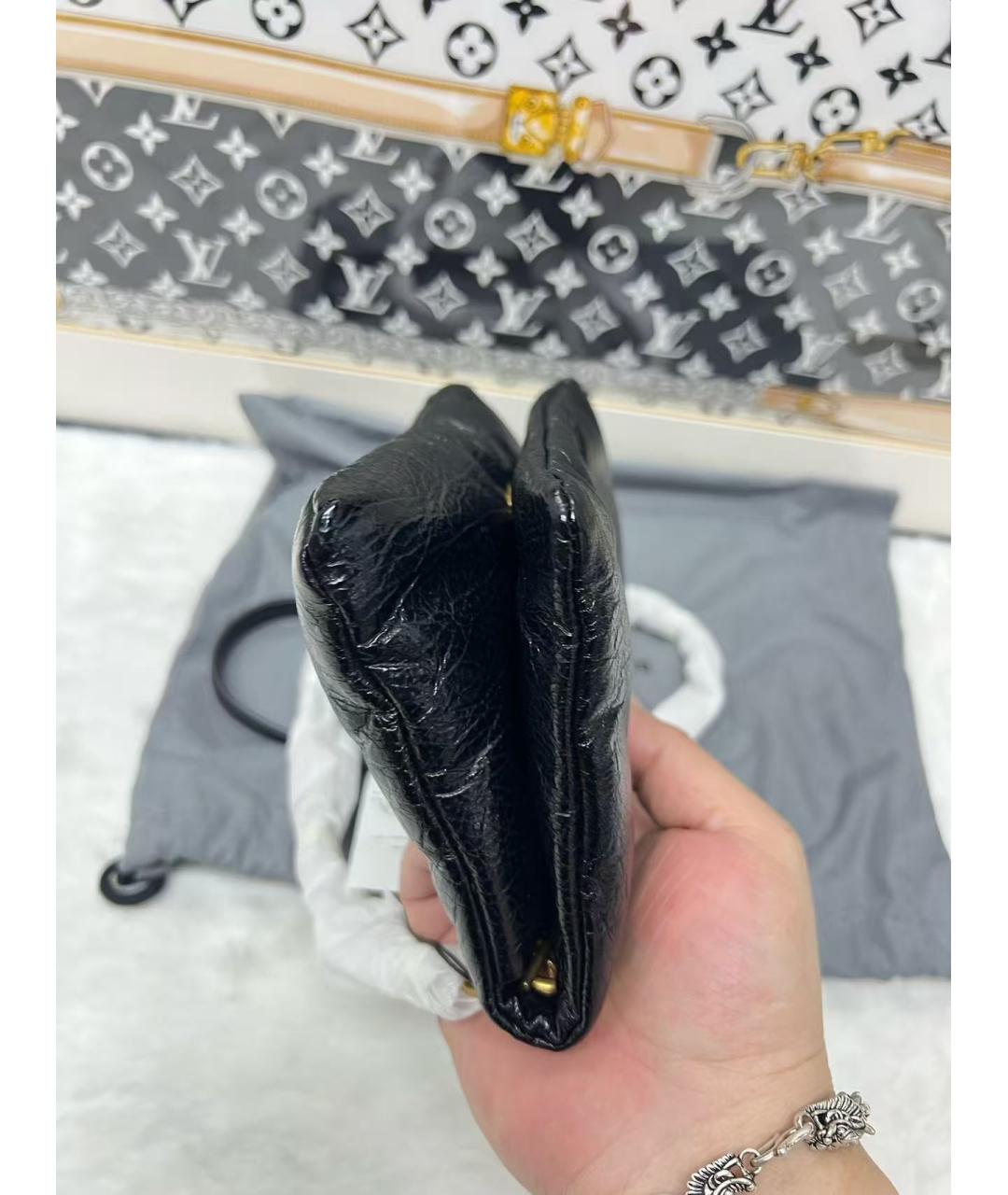 BALENCIAGA Черная кожаная сумка через плечо, фото 4