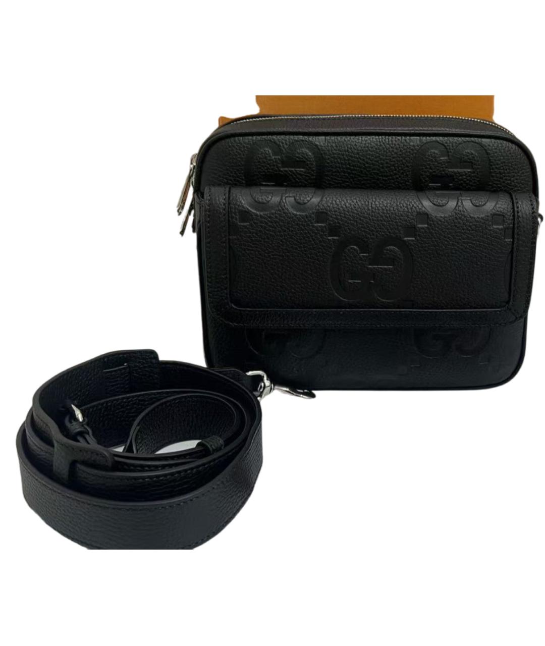 GUCCI Черная кожаная сумка через плечо, фото 9