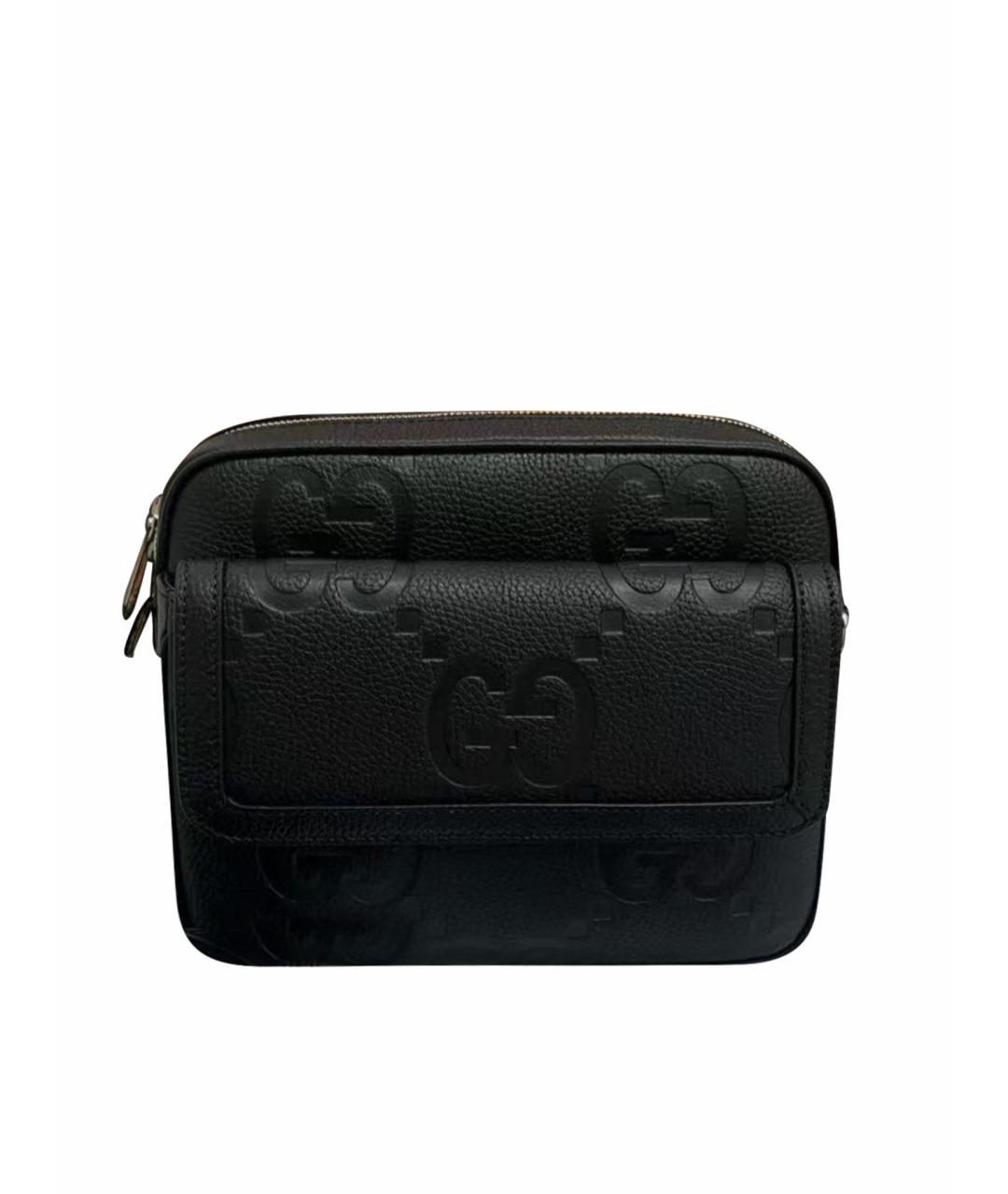 GUCCI Черная кожаная сумка через плечо, фото 1