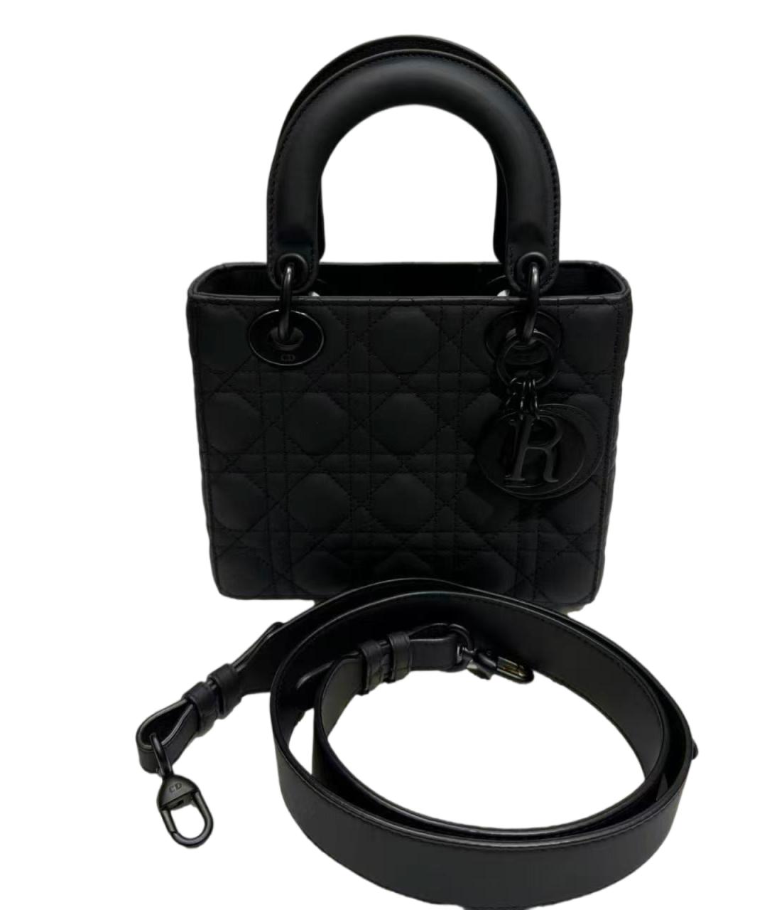 CHRISTIAN DIOR Черная кожаная сумка через плечо, фото 8