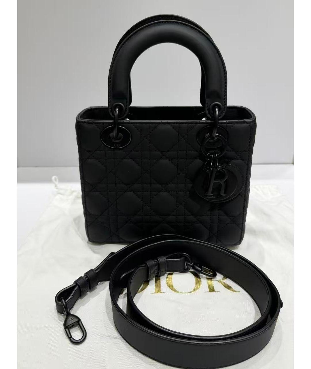 CHRISTIAN DIOR Черная кожаная сумка через плечо, фото 2