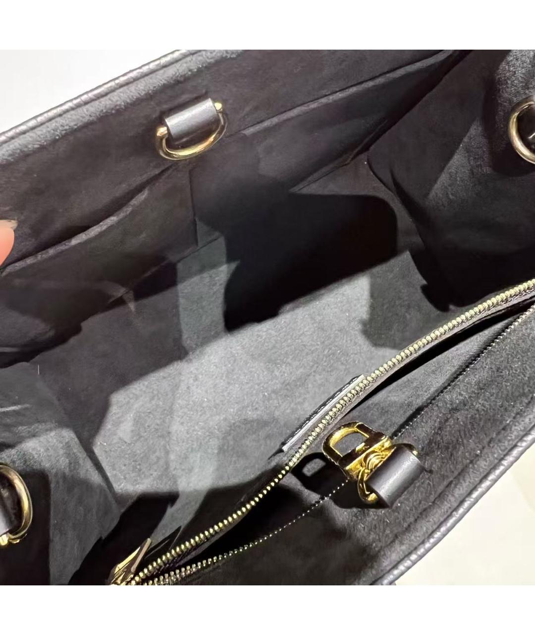 LOUIS VUITTON Черная кожаная сумка через плечо, фото 9