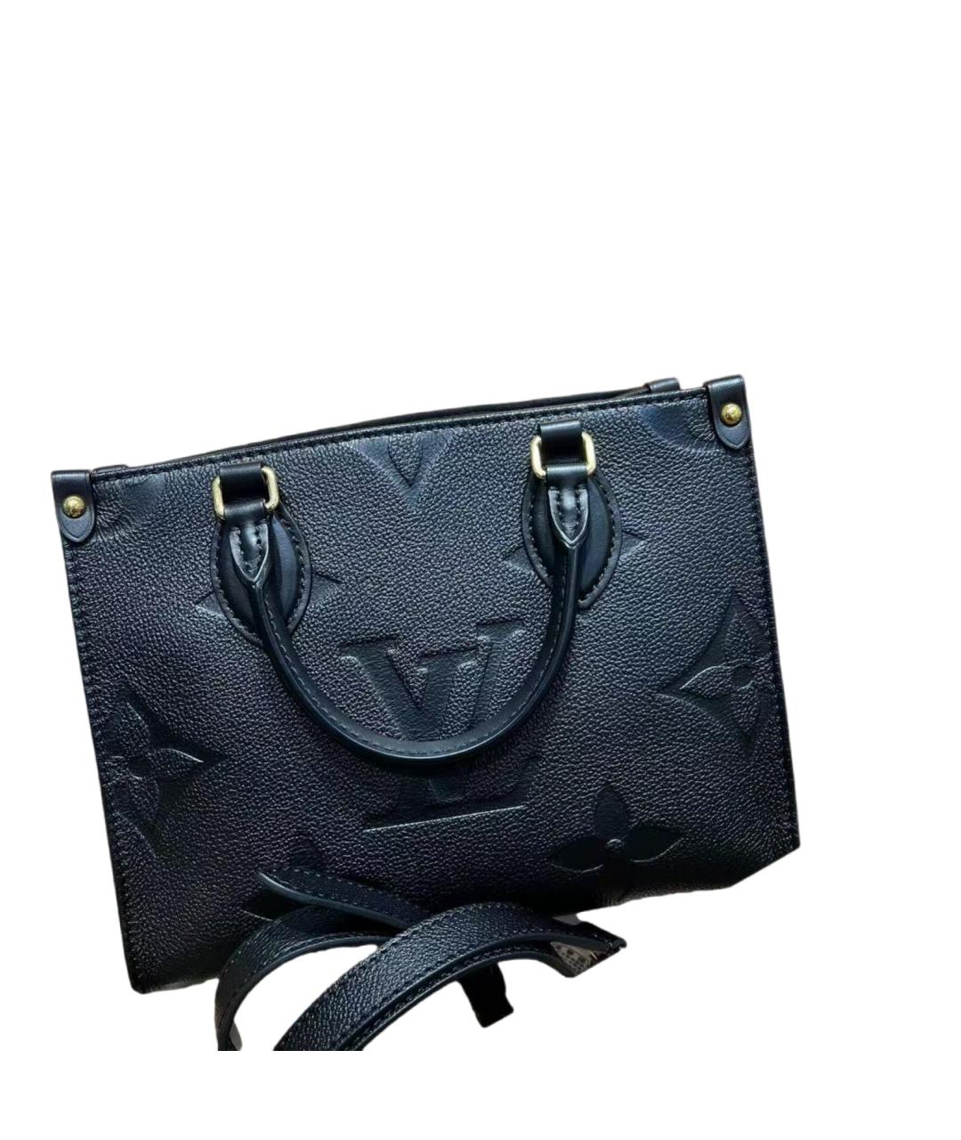 LOUIS VUITTON Черная кожаная сумка через плечо, фото 10